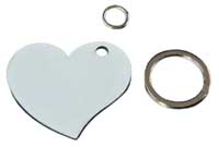 Portachiavi cuore HDF fronte/retro 60x68x3