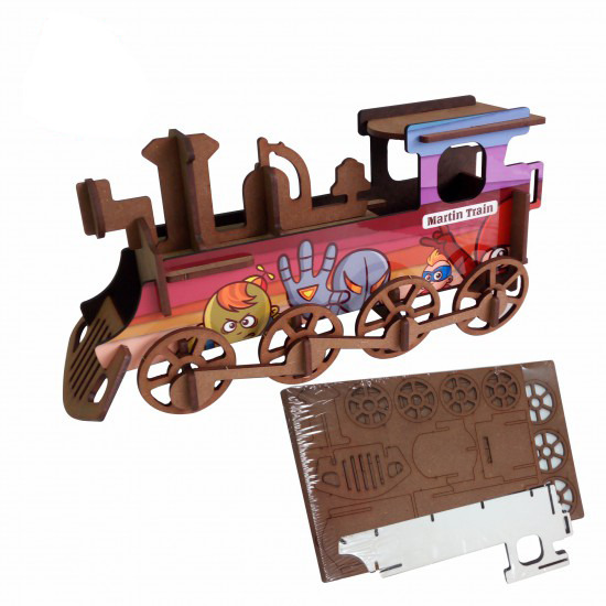 MODELLINO 3D IN MDF TRENO CON LATI SUBLIMABILI