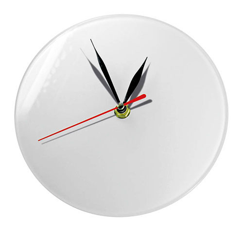 OROLOGIO IN VETRO LISCIO TONDO + MECCANICA Ø20