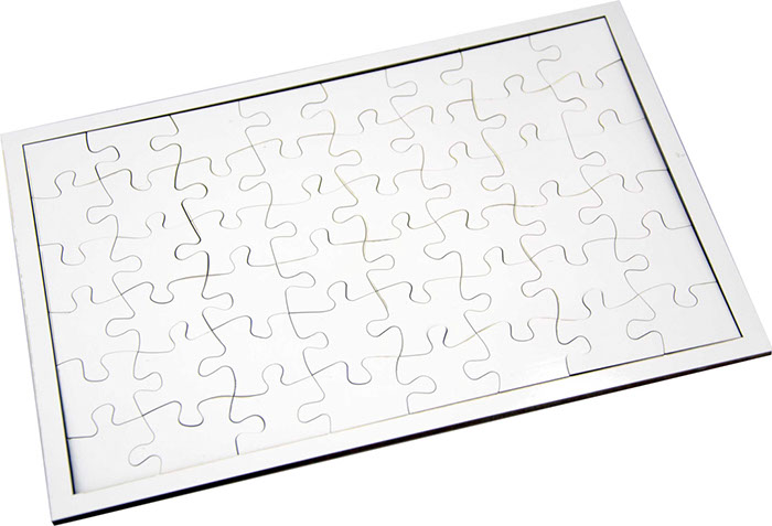 Puzzle in HDF rettangolare 200x285x3 48 tes.