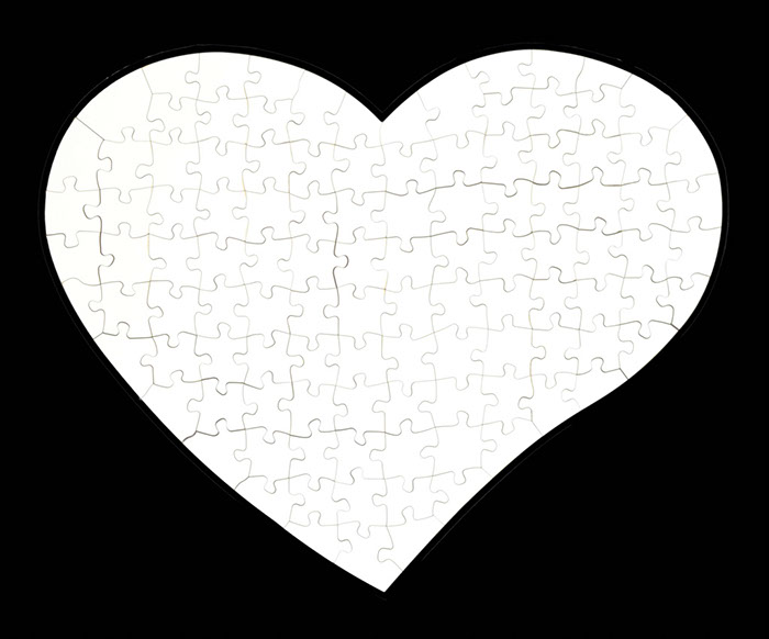 Puzzle in HDF cuore 285x355x3 111 tes.