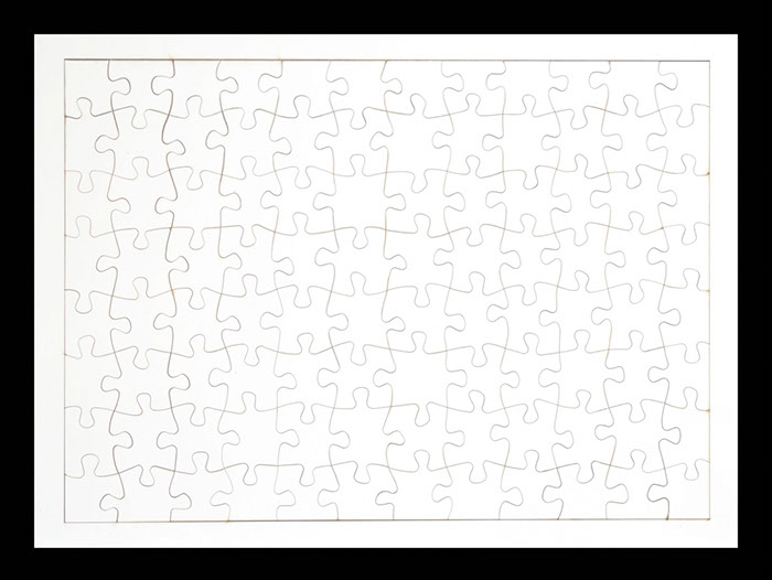Puzzle in HDF rett. con cornice 200x285x3 96 tes.
