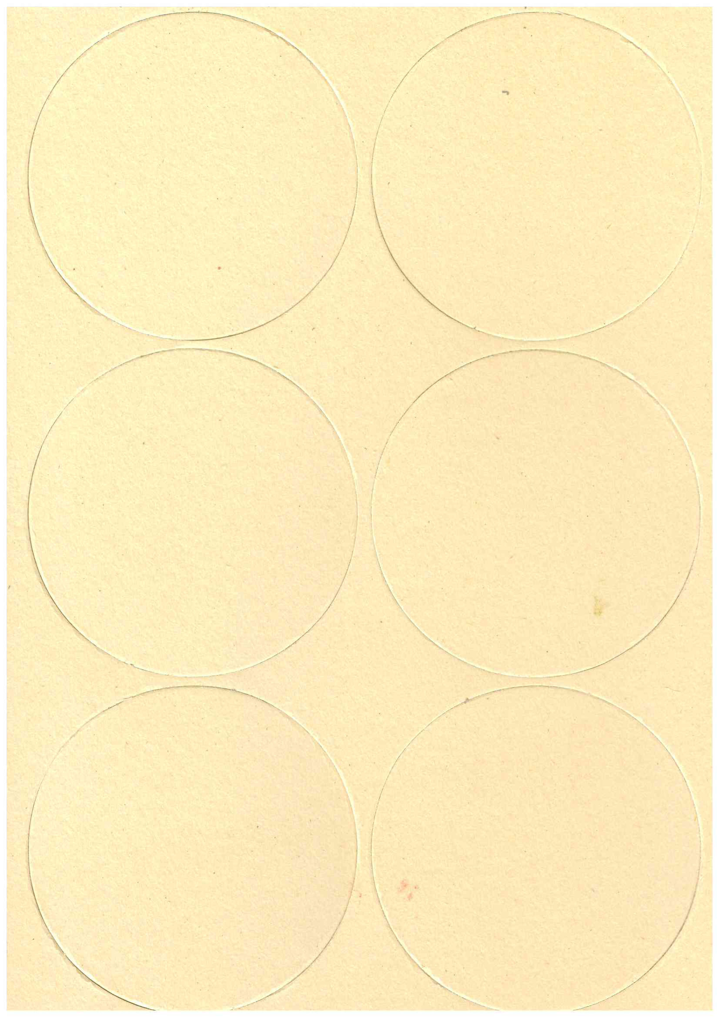 Foglio A4 cart nat matto 6 sottob tondi (spes. 1)