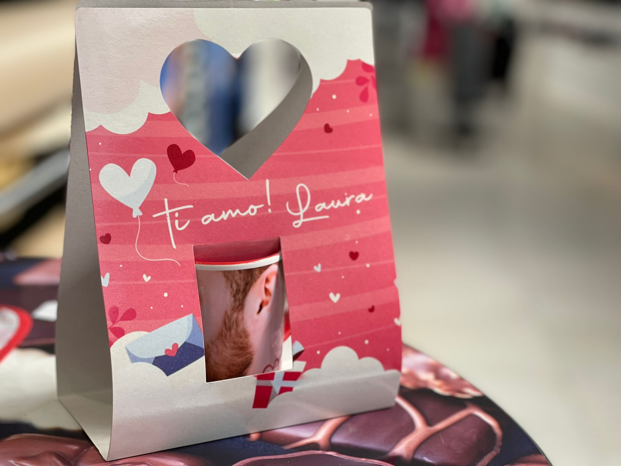 SCATOLA DA REGALO SUBLI X TAZZA CON MANICO CUORE