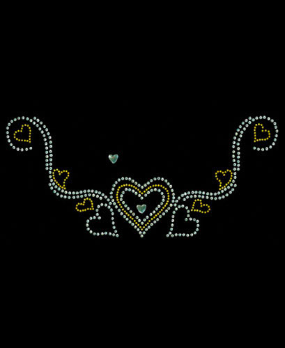 TRANSFER BORCHIE HEART NECKLINE-11.5 X 5