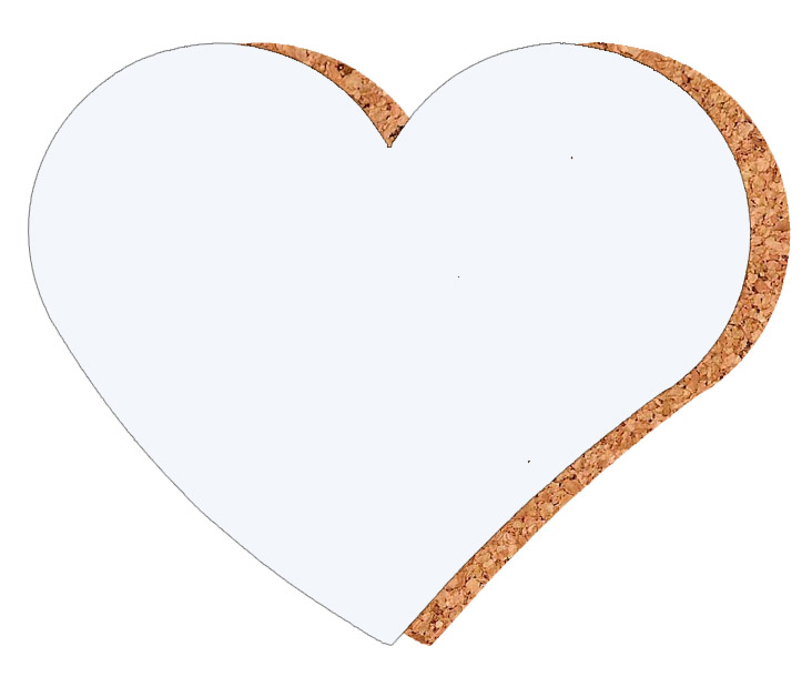Tappetino mouse cuore in sughero lucido (spes. 3)