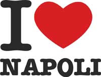 FOGLIO TRANSFER I LOVE NAPOLI NERO GRANDE