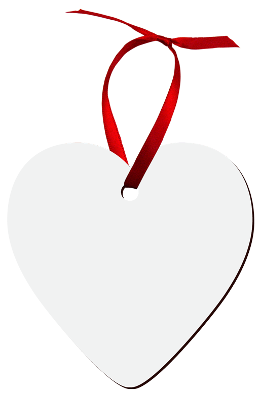 El. Orn. HDF UN 2 lati – CUORE Bianco Lucido