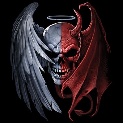TRANSFER HEAVEN HELL SKULL