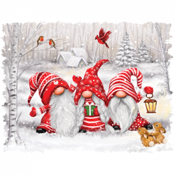 TRANSFER THREE CHRISTMAS GNOMES