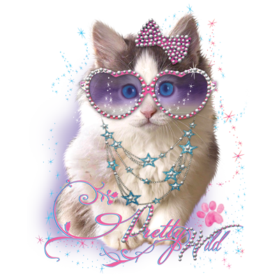 TRANSFER COMBINATO KITTEN RHINESTONES