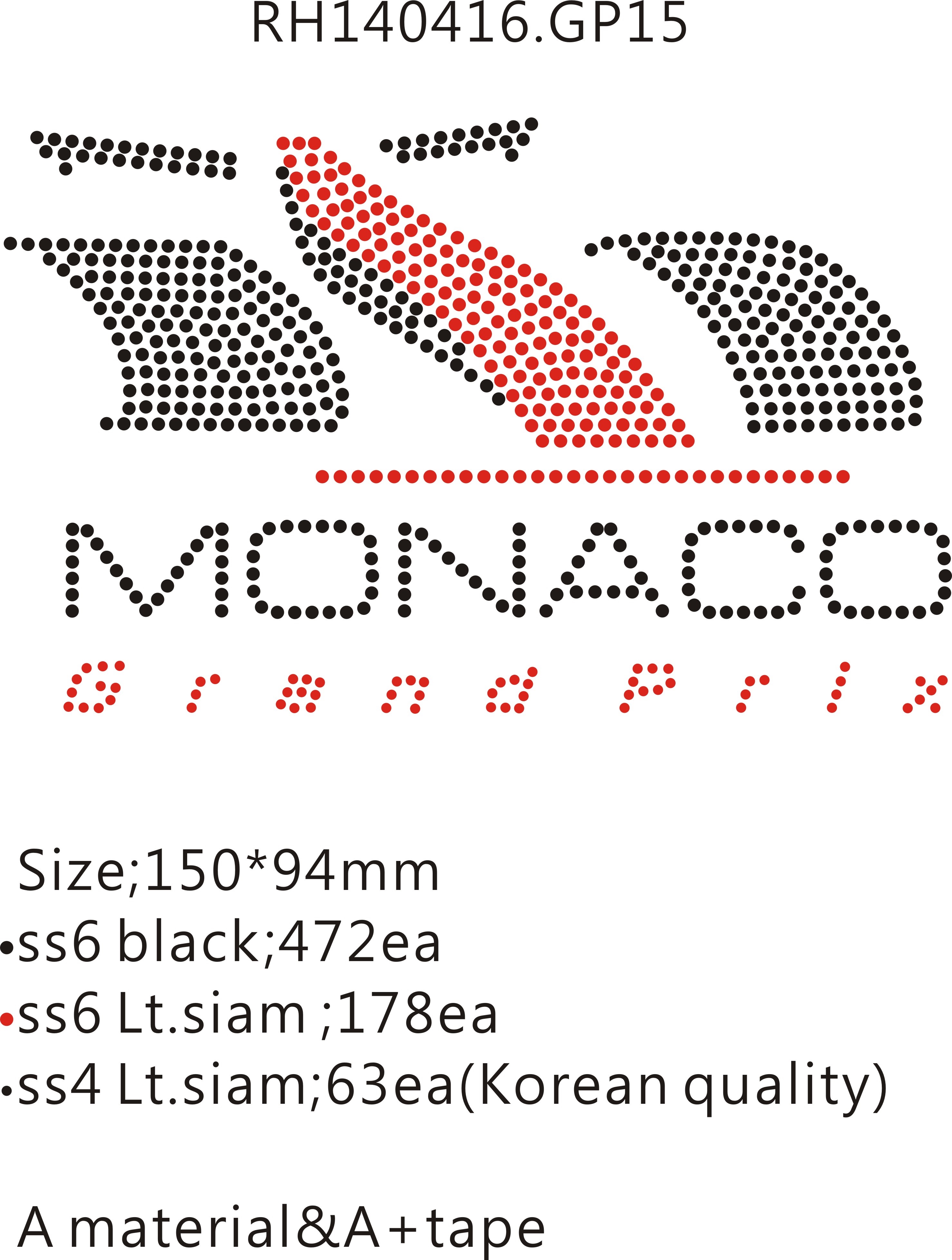 TRANSFER MONACO GRAND PRIX 15*9,4CM GRADE A S/T