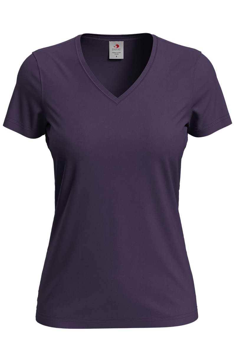 T-SHIRT M/C CLASSIC SCOLLO A V DONNA
