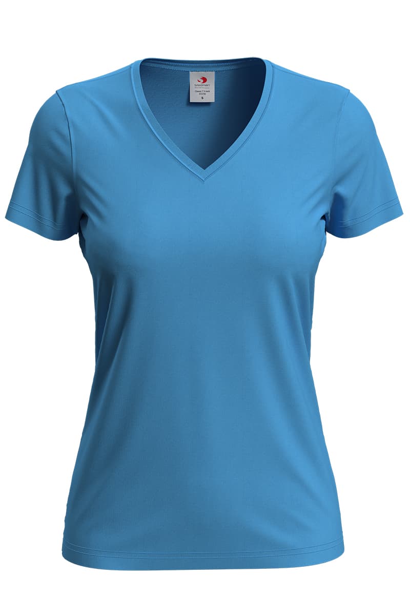 T-SHIRT M/C CLASSIC SCOLLO A V DONNA