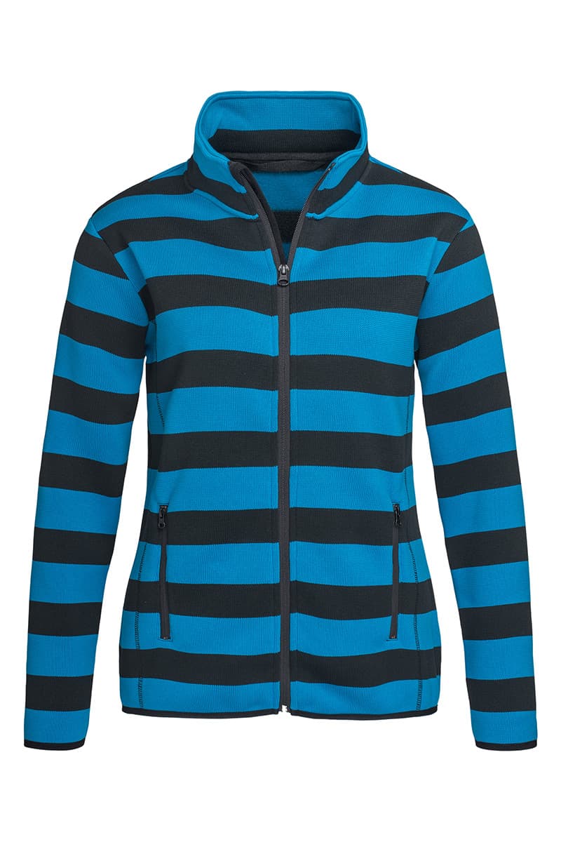 GIACCA IN PILE A STRISCE ACTIVE DONNA GIACCA IN PILE A STRISCE ACTIVE DONNA