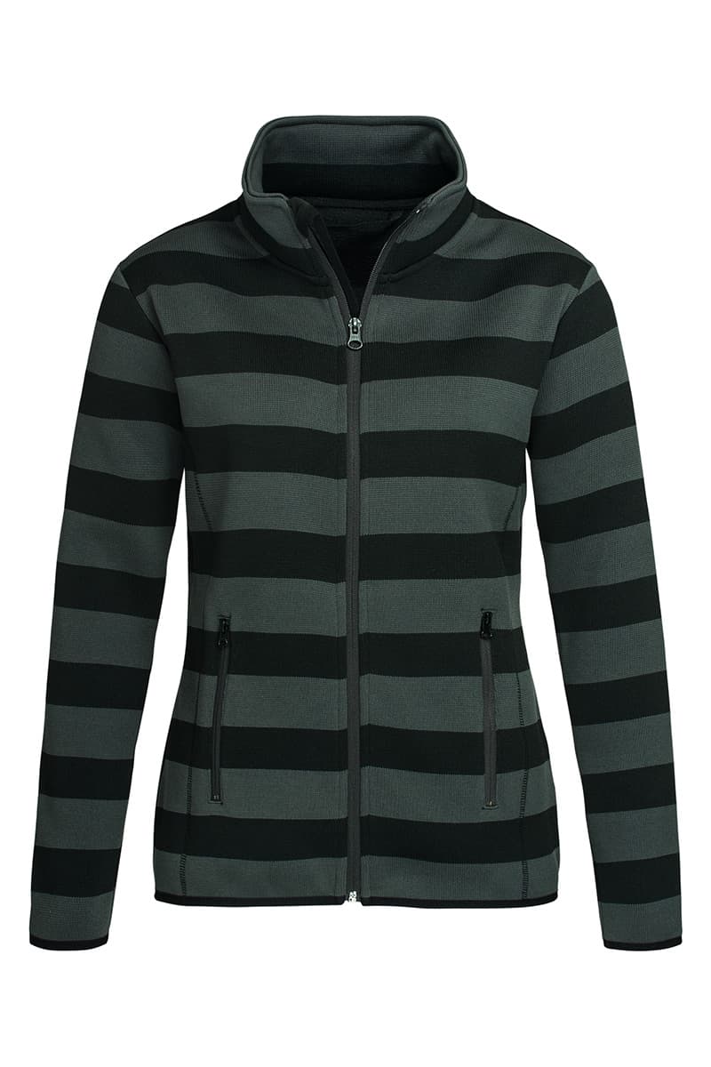 GIACCA IN PILE A STRISCE ACTIVE DONNA GIACCA IN PILE A STRISCE ACTIVE DONNA