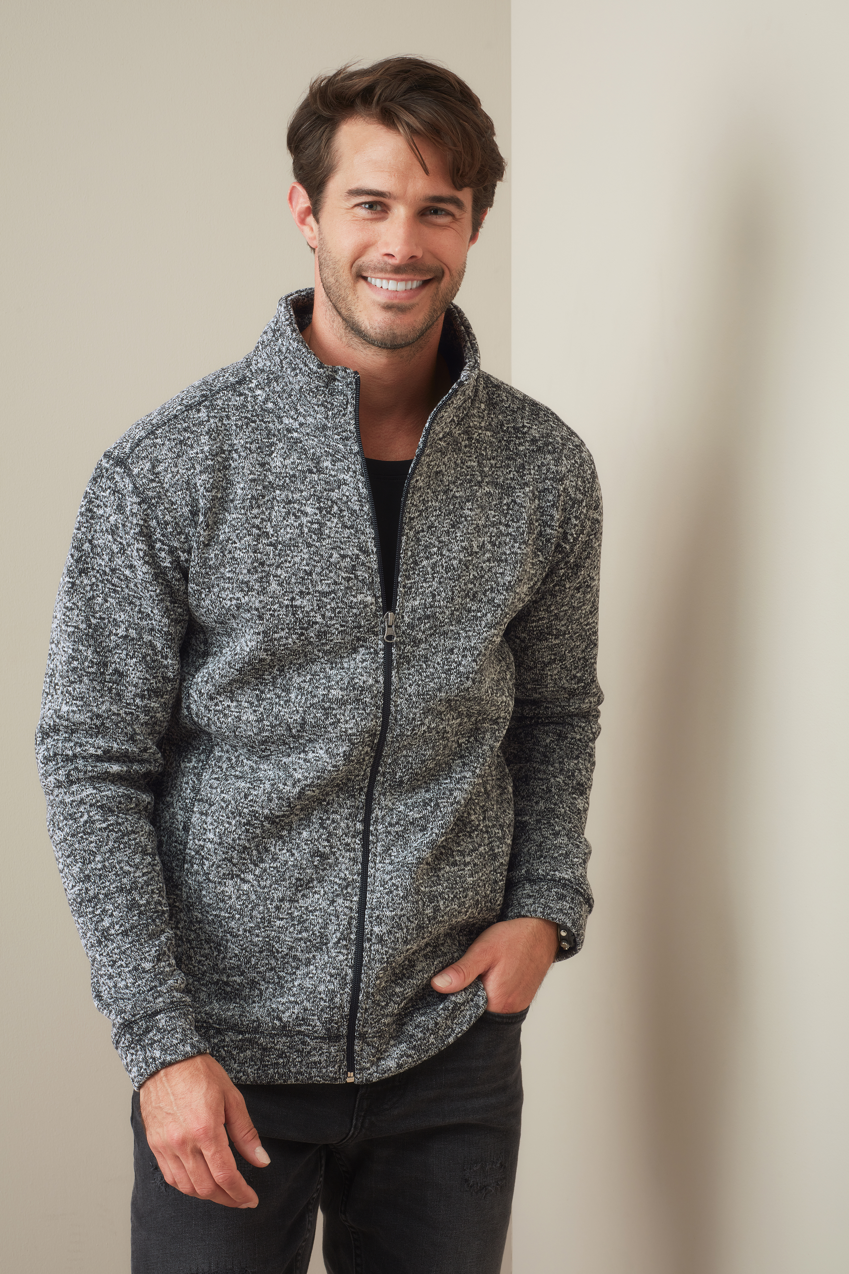 FELPA PILE A MAGLIA ZIP INTERA ACTIVE KNIT UOMO FELPA PILE A MAGLIA ZIP INTERA ACTIVE KNIT UOMO
