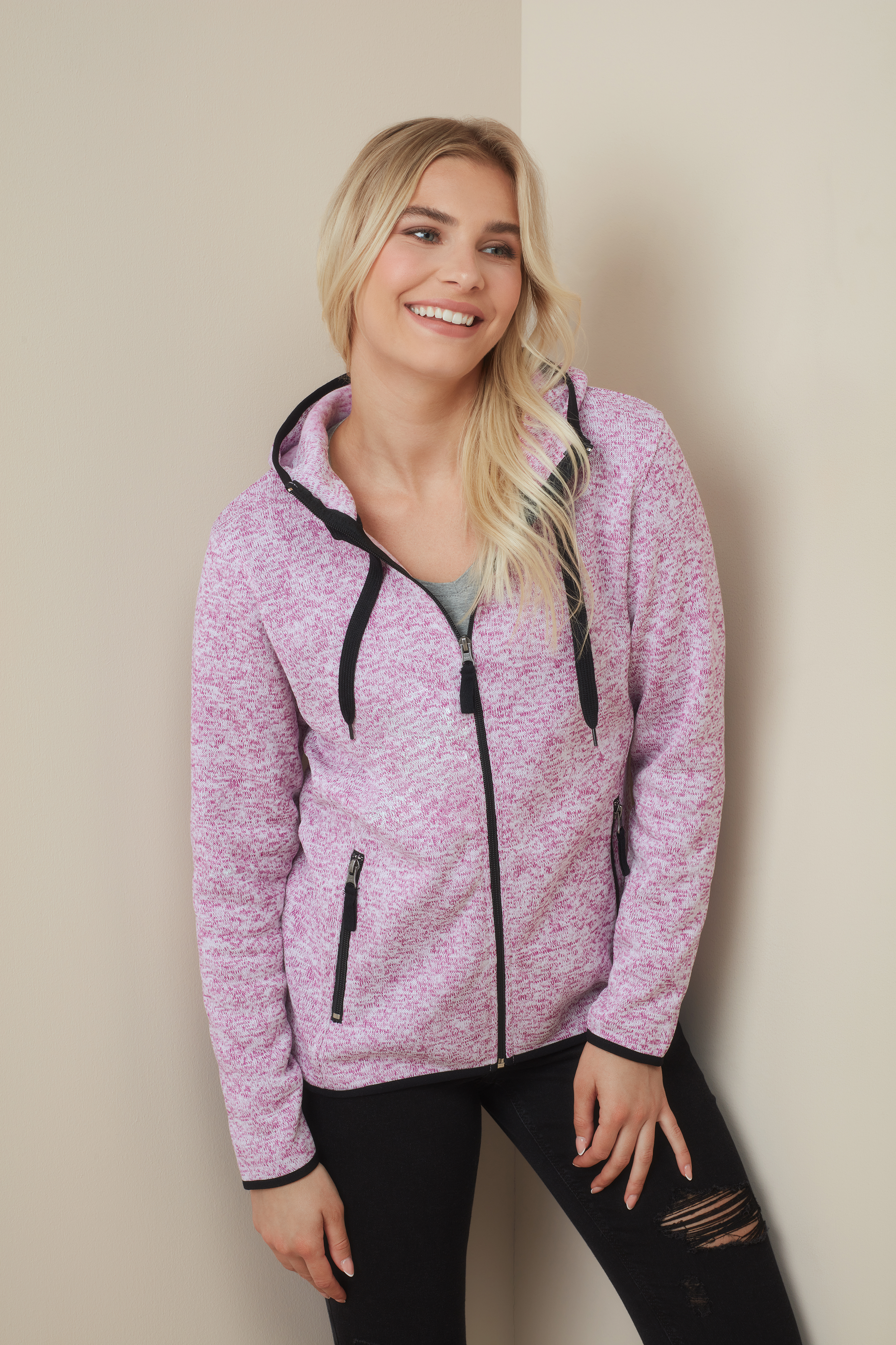 FELPA PILE A MAGLIA ZIP INT.CAPP.ACTIVE KNIT DONNA FELPA PILE A MAGLIA ZIP INT.CAPP.ACTIVE KNIT DONNA