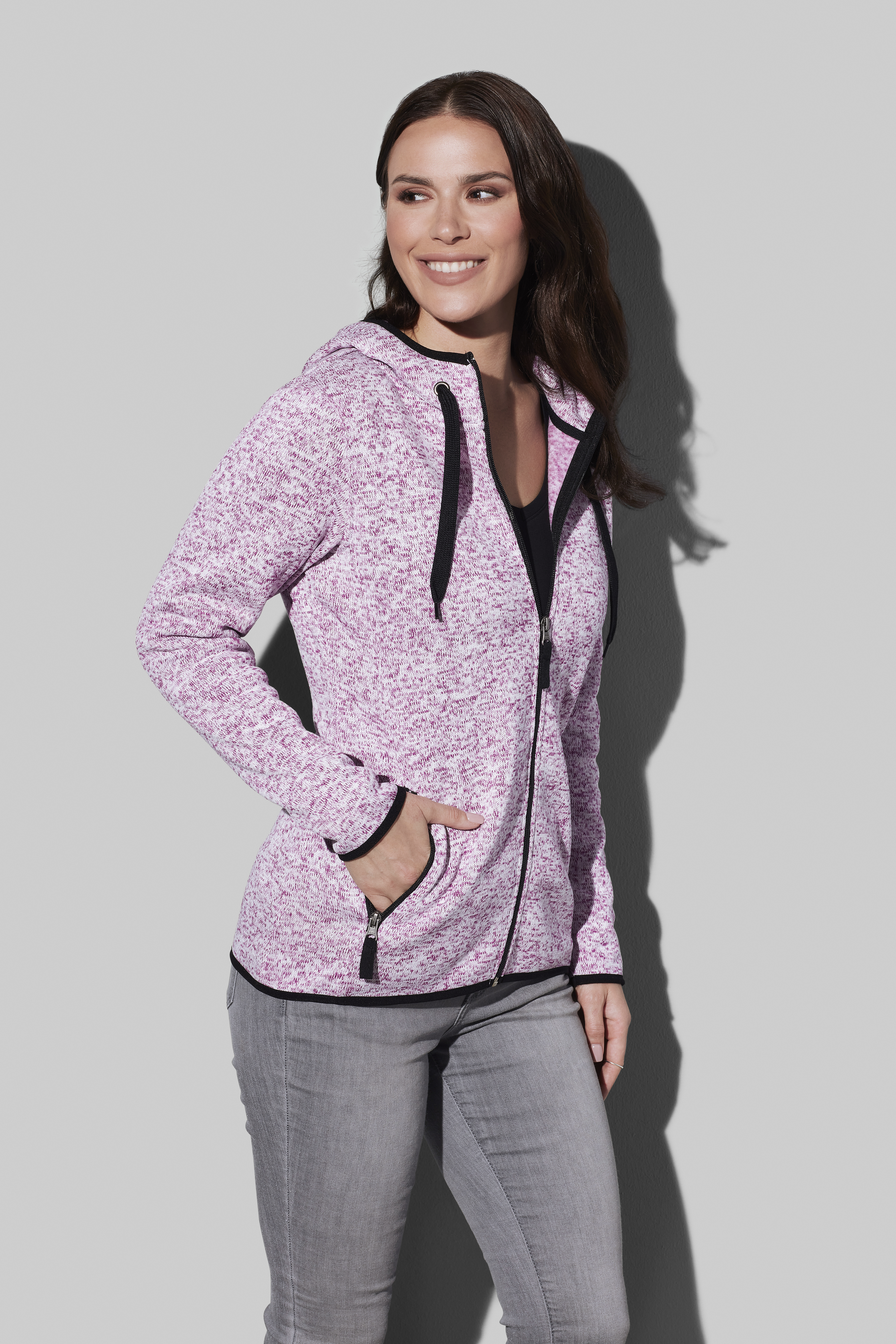 FELPA PILE A MAGLIA ZIP INT.CAPP.ACTIVE KNIT DONNA FELPA PILE A MAGLIA ZIP INT.CAPP.ACTIVE KNIT DONNA