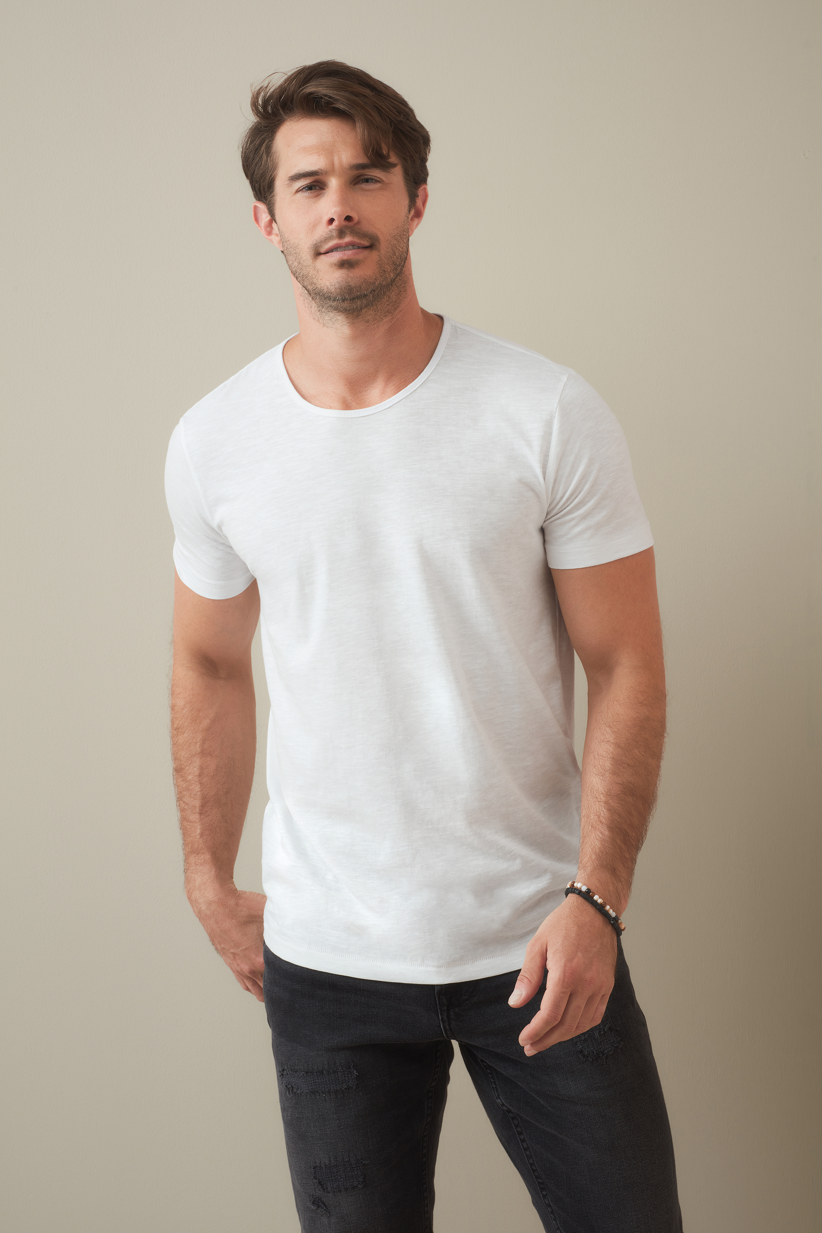 T-SHIRT M/C SLUB SHAWN UOMO T-SHIRT M/C SLUB SHAWN UOMO