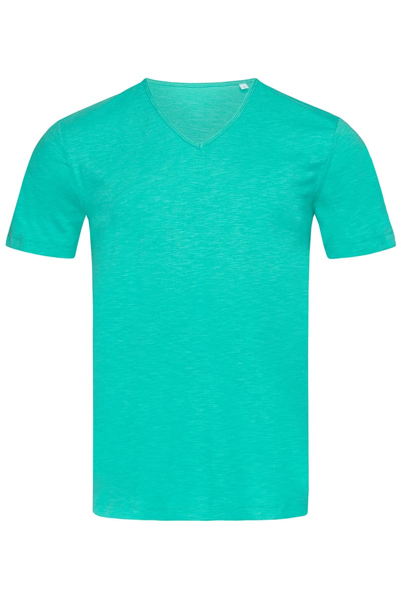T-SHIRT M/C SLUB SHAWN SCOLLO A V UOMO T-SHIRT M/C SLUB SHAWN SCOLLO A V UOMO